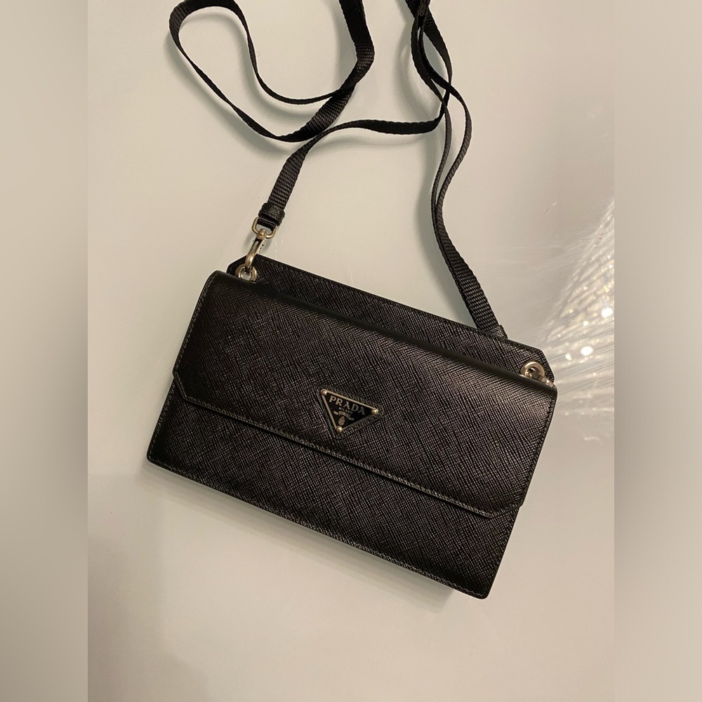 Prada saffiano smartphone case bag